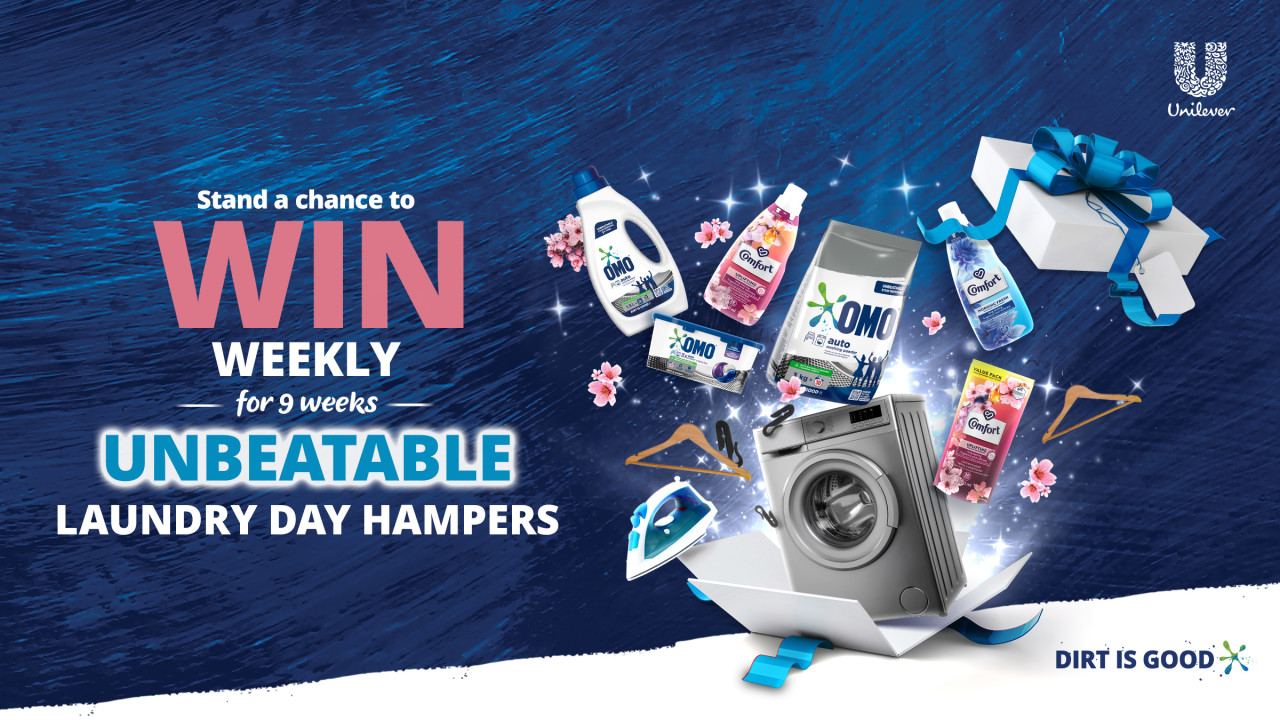stand a chance to win weekly for 9 weeks unbeatable laundry hampers
