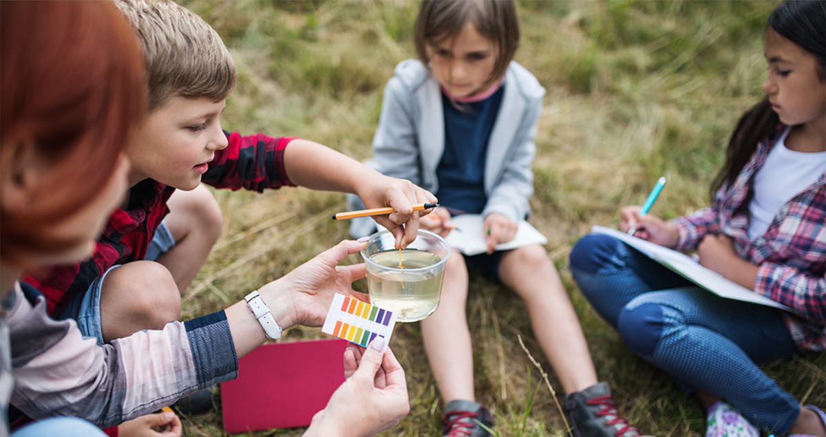 Children doing arts and crafts together