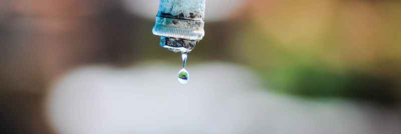 close-up shot of a tap dripping