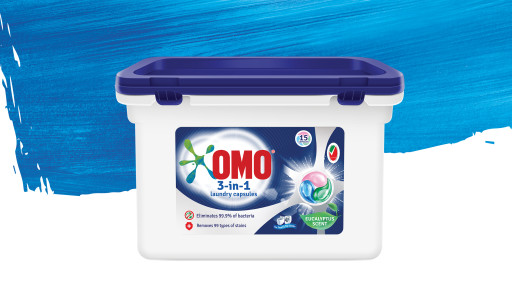 120PK Omo Top LoaderFront Lave-linge Detergent Liquide Dual Capsule