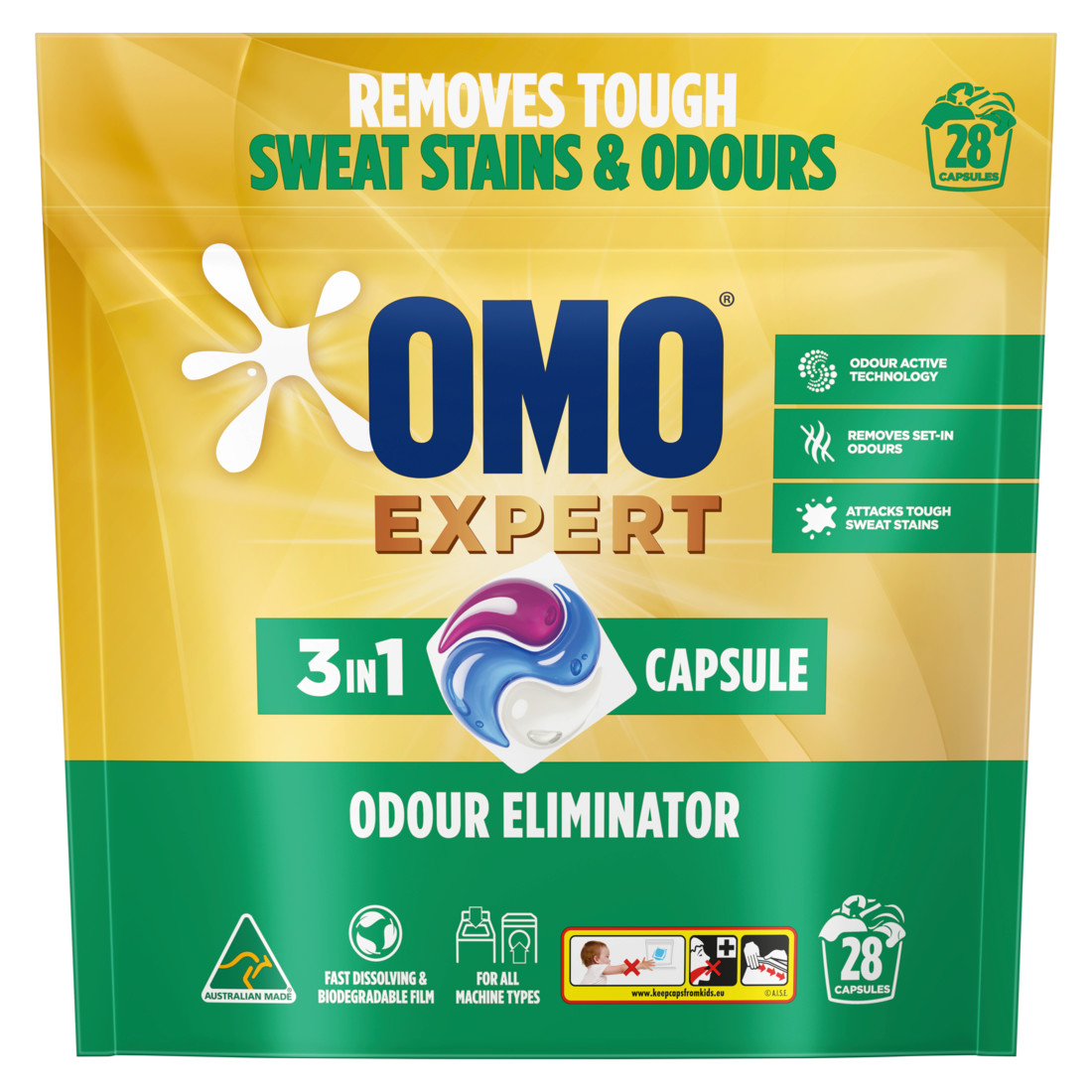 OMO Expert Odour 3 in 1 Laundry Capsules