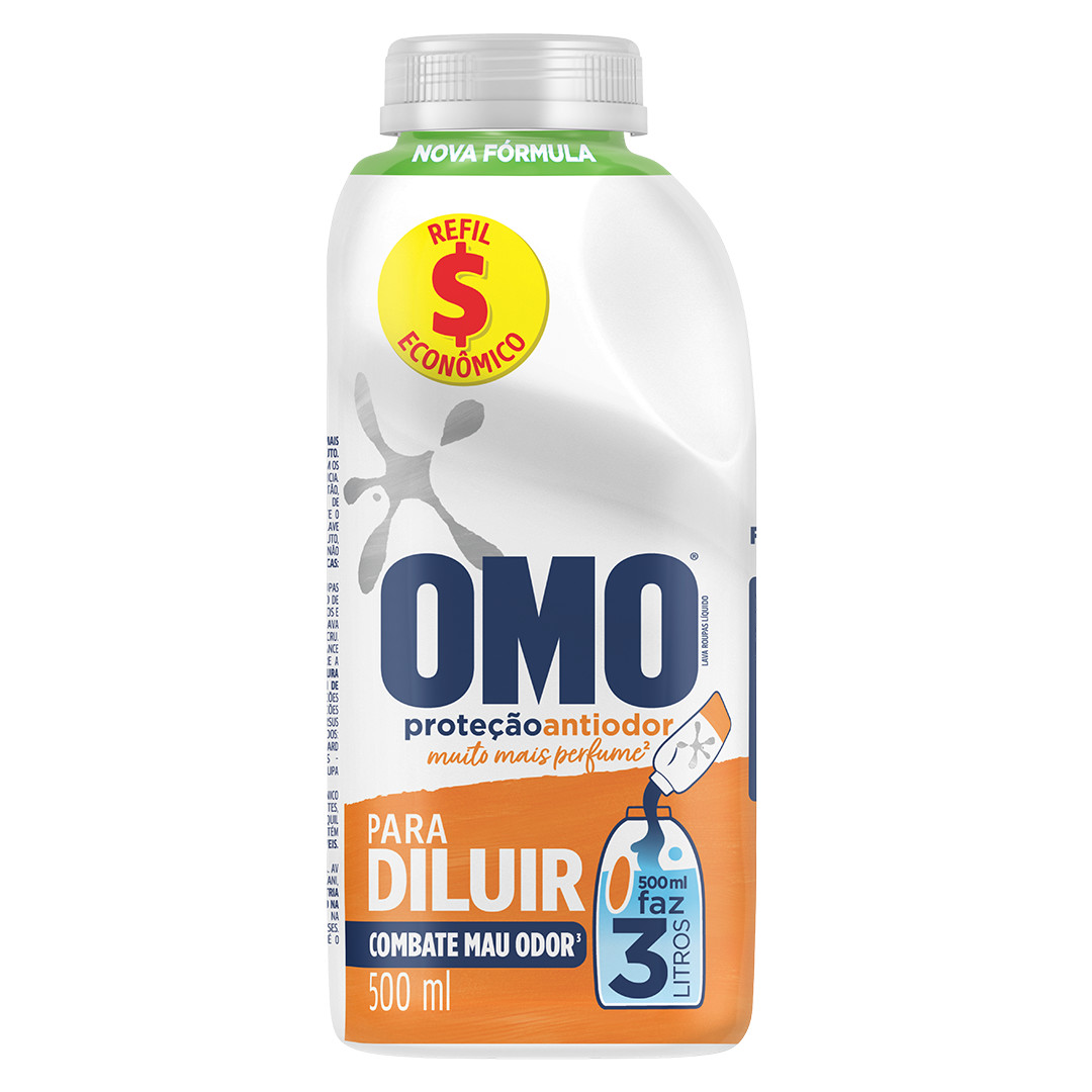 Sabão Líquido OMO para Diluir Proteção Antiodor