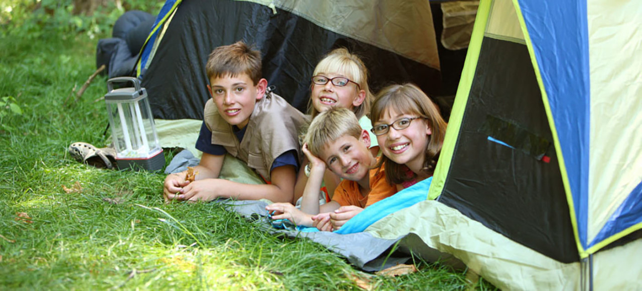 Children camping
