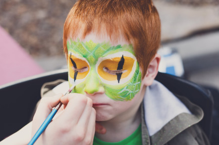 Child with face paint