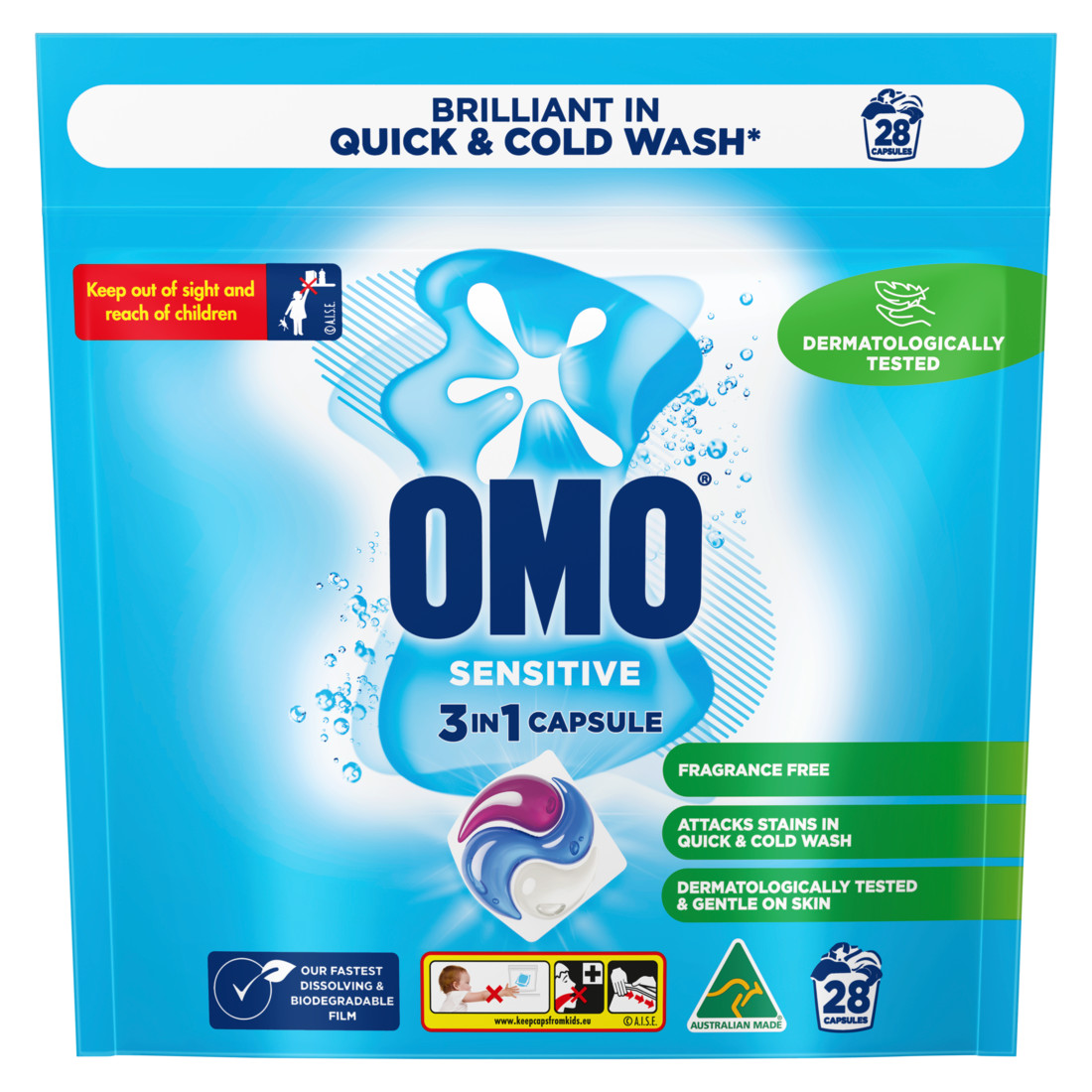 OMO SENSITIVE 3 IN 1 LAUNDRY CAPSULES
