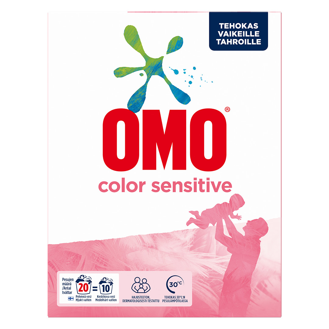 Omo Color Sensitive pyykinpesujauhe pakkauskuva