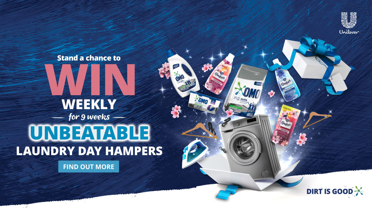Stand a chance to win weekly unbeatable laundry day hampers