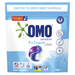 Omo Sensitive 3in1 Capsules packshot