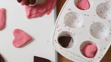 Making chocolate dough recipe for messy play activities