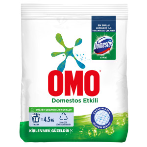 Omo domestos etkili toz deterjan packshot