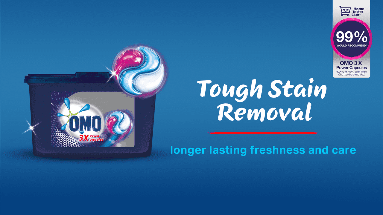 Blue detergent capsules